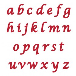 Kalligraphie Kleinbuchstaben - 1,3 x 2 cm - Marvelous Molds