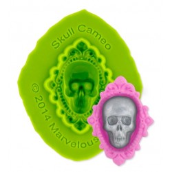 Moule Skull / Crâne Cameo - 3,33 x 2,54 cm - Marvelous Molds