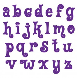 Swirly Kleinbuchstaben - 1,5 x 2,8 cm - Marvelous Molds