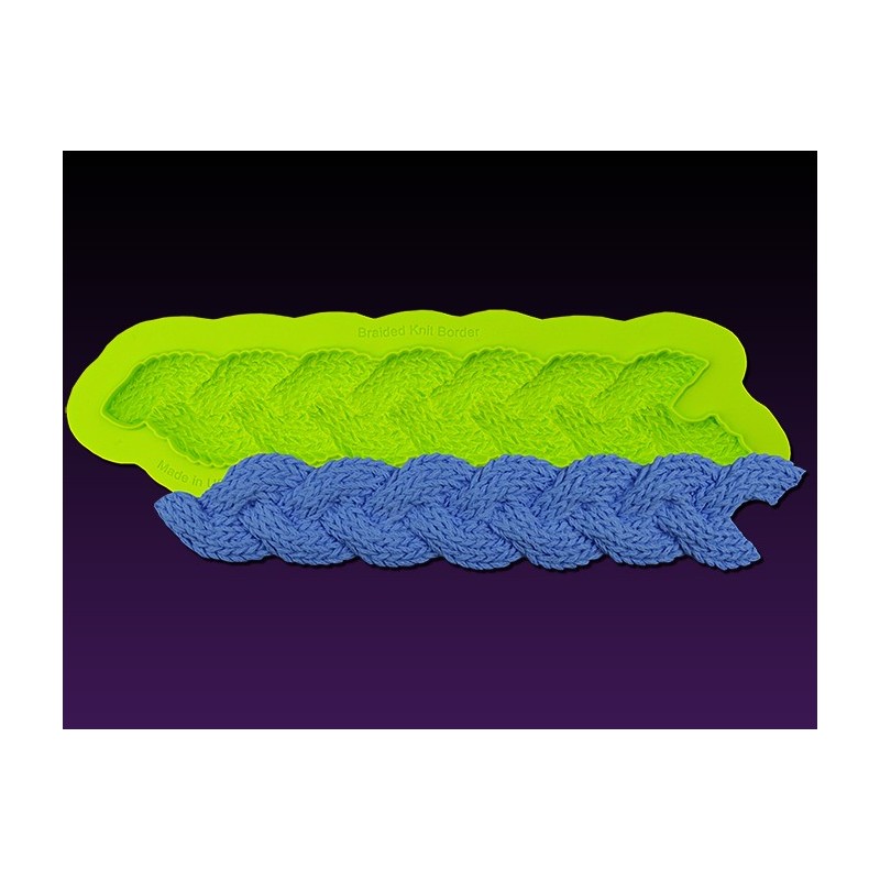 Braided Knit Border Mold - 17,78 x 3,17 cm - Marvelous Molds