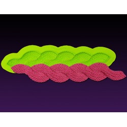 Cable Knit Border Mold - 19,05 x 3,17 cm - Marvelous Molds