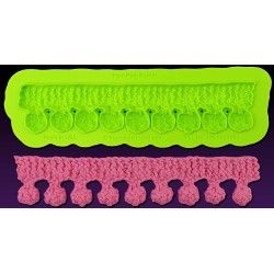 Moule bordure tricot pompon - 16,03 x 3,17 cm - Marvelous Molds