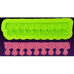 Stampo bordo maglia pompom - 16,03 x 3,17 cm - Marvelous Molds