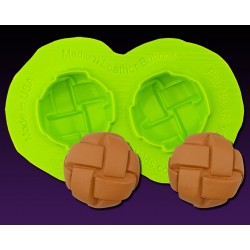 Moldes de botones medianos de cuero - 2,22 x 2,22 cm - Marvelous Molds