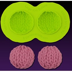 Large Knit Buttons Mold - 2,70 x 2,70 cm - Marvelous Molds
