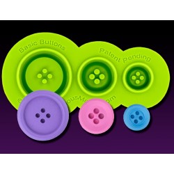 Basic Buttons Mold - 7,78 x 3,02 cm - Marvelous Molds