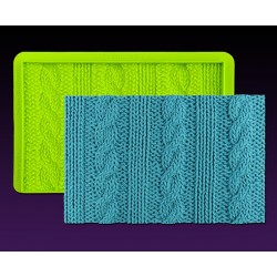 Textura tejido a punto acanalado y retorcido Simpress ™ - 15,95 x 10,16 cm - Marvelous Molds