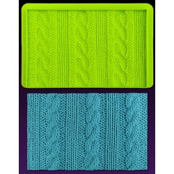 Tessitura maglia a costa e contorta Simpress™ - 15,95 x 10,16 cm - Marvelous Molds