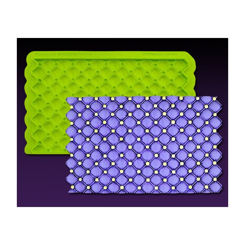 Textur Tufted Swiss Dots Simpress ™ - 15,95 x 10,16 cm - Marvelous Molds