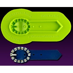 Oval Bejeweled Buckle Mold - 5,40 x 1,59 cm - Marvelous Molds