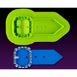 Rechteckige Bejeweled Schnalle Form - 6,99 x 8,10 cm - Marvelous Molds