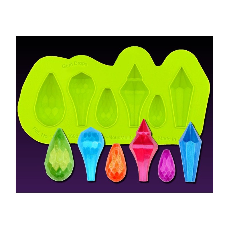 Stampo Silicone Gem Drops - 9,69 x 3,81 cm - Marvelous Molds