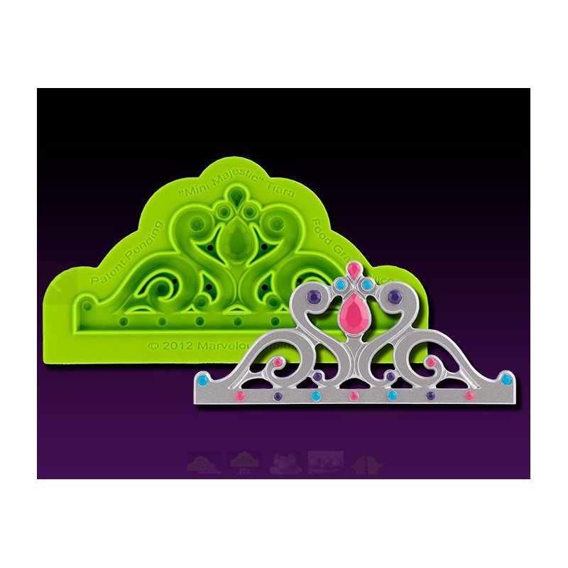 Molde Mini Tiara Majestic - 10,96 x 4,93 cm - Marvelous Molds