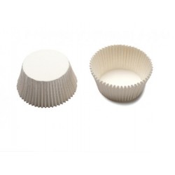Baking cup white - 75p - 50 x 32 mm - Decora