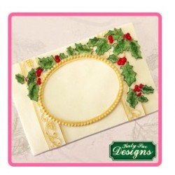 Vintage Weihnachtsplakette - ovale Blende