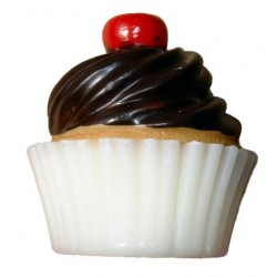 Silikonform Cupcake mit Schokoladenglasur