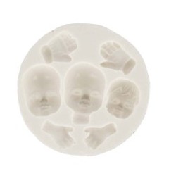silicone mold 3 children's heads