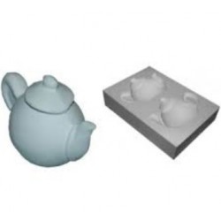 silicone mold teapot in 3D