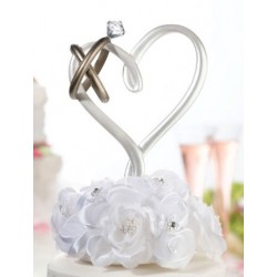 Figurita - corazones y anillos de boda - 12cm x 20cm