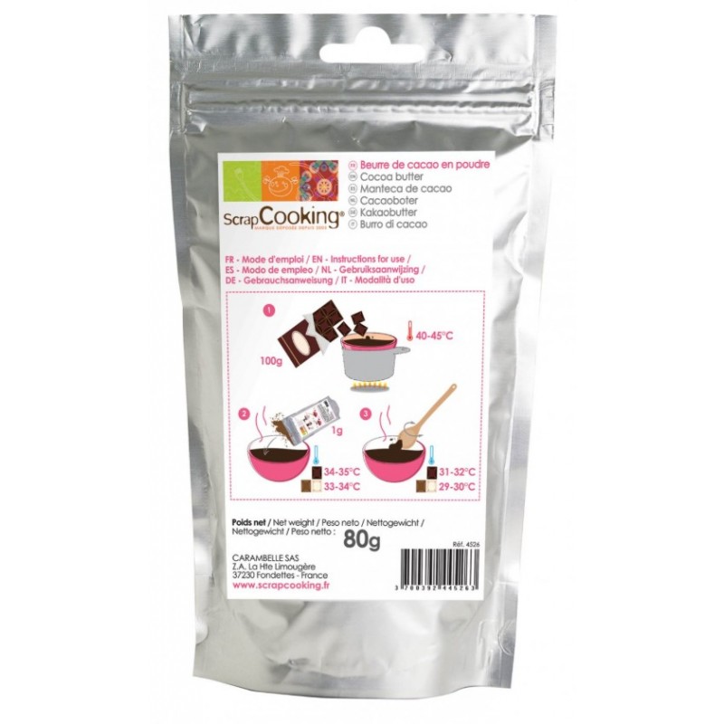Polvo de mantequilla de cacao de ScrapCooking - 80 g