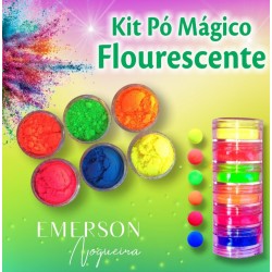 Fluoreszierendes Magic Powder Kit - 6 Stück - je 3g - Emerson