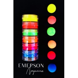Kit de polvo mágico fluorescente - 6 piezas - 3 g cada una - Emerson
