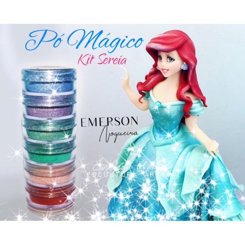 Magic powder kit "mermaid" - 6 pieces - 3g each - Emerson