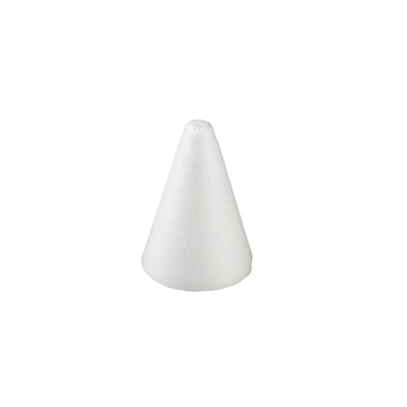 Polystyrene cone Ø 4 X H 6 CM