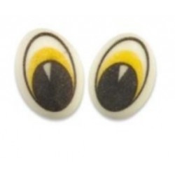 16 occhi in zucchero - giallo - 14 x 19 x 5 mm -  Günthart