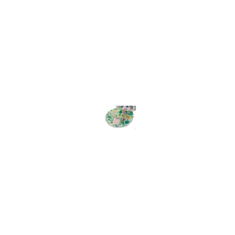 pequeño gorro blanco con flor verde - 35-70 x 10-50 mm