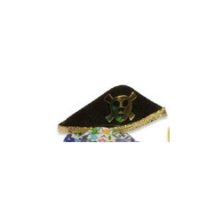 kleiner schwarzer Hut "Pirat" - 35-70 x 10-50 mm