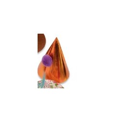 cappellino "pagliaccio" arancione - 35-70 x 10-50 mm