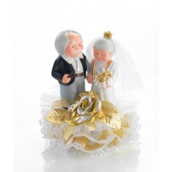 figurina in porcellana "Matrimonio d'oro" - 180 x 150 mm