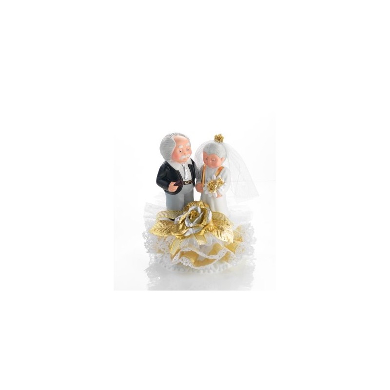 figurina in porcellana "Matrimonio d'oro" - 180 x 150 mm