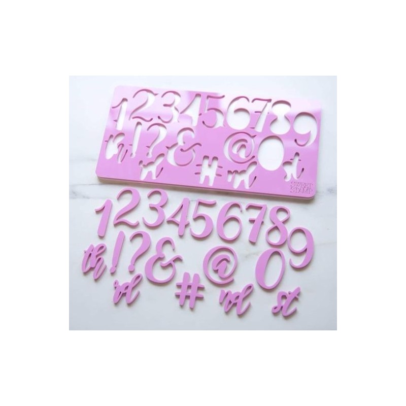 embosser numero & simbolo - Elegant - Sweet Stamp Amycakes