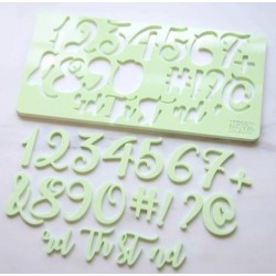 Anzahl & Symbol Druckersatz - Curly - Sweet Stamp Amycakes