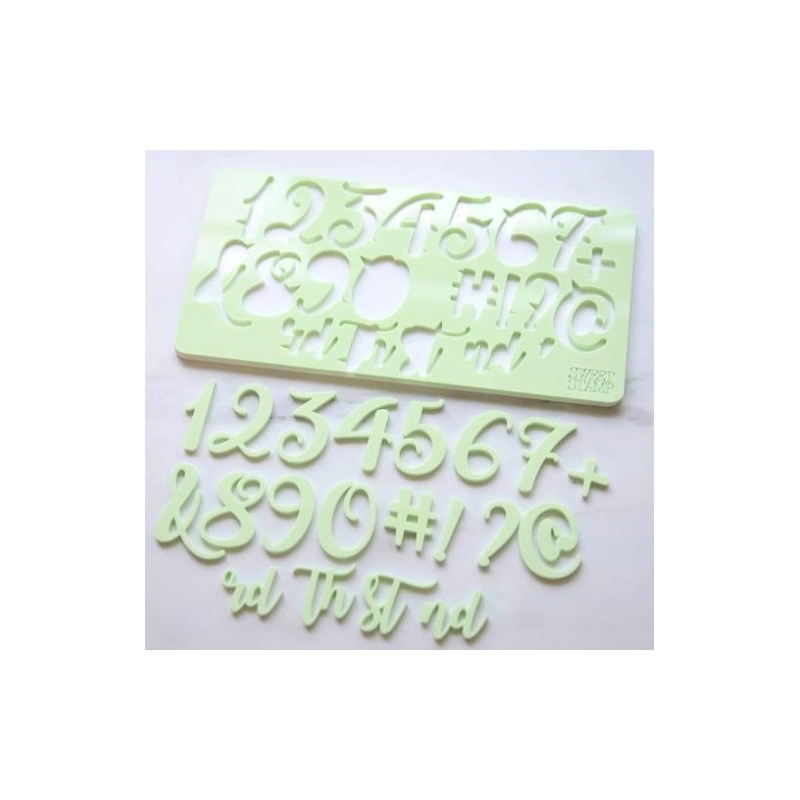 embosser numero & simbolo - Curly - Sweet Stamp Amycakes