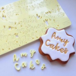 Kompletes Set Grossbuchstaben, Kleinbuchstaben, Anzahl & Symbol Druckersatz - Cookie - Sweet Stamp Amycakes