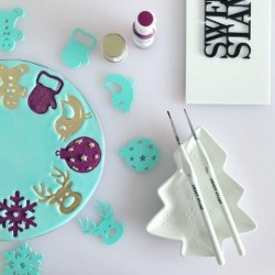 estampadora "Christmas Elements" / Elementos de Navidad - Sweet Stamp Amycakes