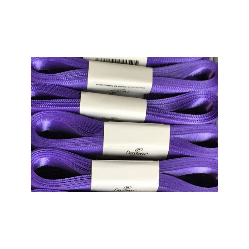 Ruban satin de Decora «viola / violet » 15 mm x 5 m