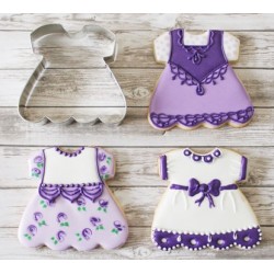 Cookie cutter baby dress - 3 1/4" x 3 1/2" - Ann Clark