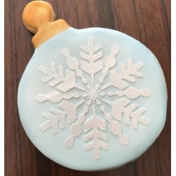 Cookie cutter christmas round ornament  -  4 1/2" - Ann Clark