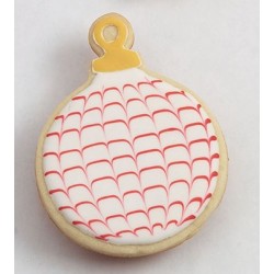 Cookie cutter christmas round ornament  -  4 1/2" - Ann Clark