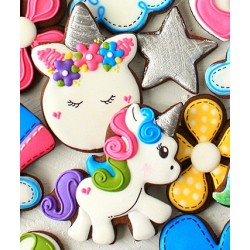 Cookie cutter cute unicorn - 3 1/8" x 4 1/4" - Ann Clark