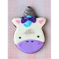 Cookie cutter unicorn face - 3 7/8" x 2 3/4" - Ann Clark