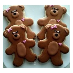 Cookie cutter  teddy bear - 4 1/4"  - Ann Clark