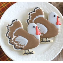 Cookie cutter turkey - 3 5/8" x 3 5/8" - Ann Clark