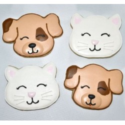 Cookie cutter dog face - 2 3/4" x 3 3/4" - Ann Clark