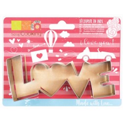 Love stainless cutter - 13 cm x 5 cm - ScrapCooking