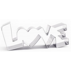 Love stainless cutter - 13 cm x 5 cm - ScrapCooking